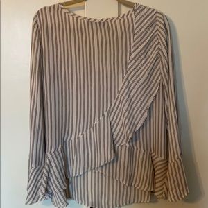 LOFT flutter back blouse